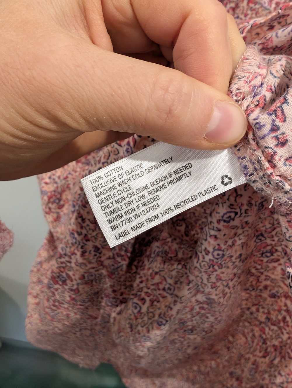 Pink Floral Cotton Dress - Maxi - Medium - Picture 4 of 7